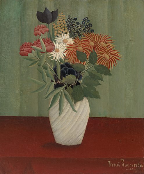 File:Henri Rousseau - Bouquet of Flowers with China Asters and Tokyos (Bouquet de fleurs aux reines-marguerites et aux tokyos) - BF580 - Barnes Foundation.jpg