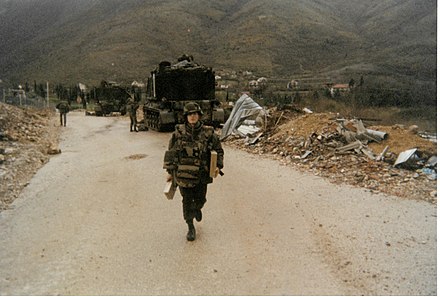 French Implementation Force (IFOR) Artillery Detachment, stationed in Mostar in 1995