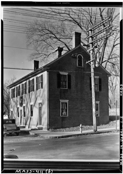 File:Historic American Buildings Survey Arthur C. Haskell, Photographer Nov. 23, 1936 (b) EXT.- SIDE and FRONT, LOOKING NORTHWEST - Masonic Building and Courthouse, Uxbridge, HABS MASS,14-UXBRI,1-2.tif