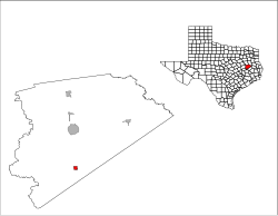 Location of Lovelady, Texas