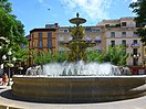 Fuente de las Musas, en la Plaza de Navarra.