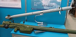 Examples of shoulder-launched surface-to-air missiles Igla-Super.jpg