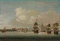 Incendie de la fregate francaise Rose par le HMS Monmouth juillet 1758.jpg