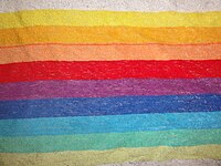 farbig gestreiftes Handtuch / colorful striped towel