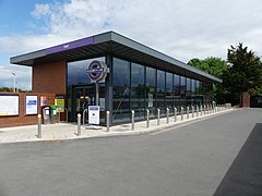 Het stationsgebouw uit 2019.