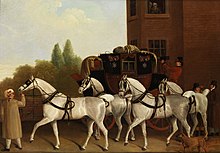 Edinburgh and London Royal Mail, by Jacques-Laurent Agasse James Jacques Laurent Agasse (attr) Edinburgh and London Royal Mail.jpg