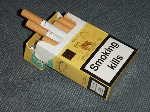 Jin Ling cigarette pack - opened - left side