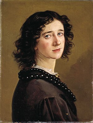 Johanne Mathilde Dietrichson - Selvportrett av Mathilde Bonnevie Dietrichson - 1865 - Oslo Museum - OB.00108.jpg