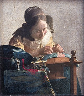 <i>The Lacemaker</i> (Vermeer) 1669–1670 painting by Johannes Vermeer