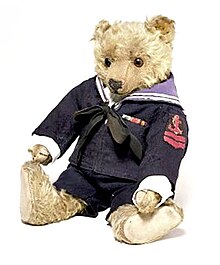 Teddy bear manufactured by the London-based firm of J. K. Farnell John Kirby Farnell00.jpg