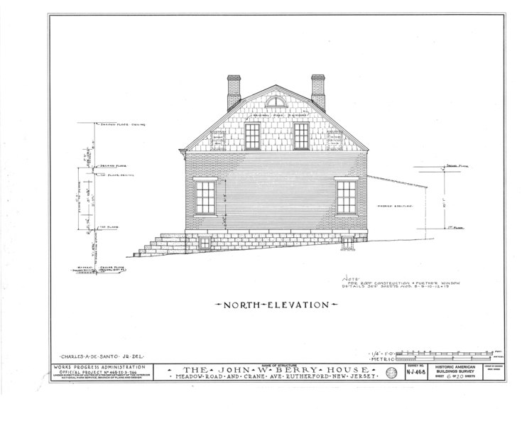 File:John W. Berry House, Meadow Road and Crane Avenue, Rutherford, Bergen County, NJ HABS NJ,2-RUTH,1- (sheet 6 of 20).tif