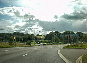 Northern terminus of the A638 at Cleckheaton