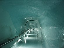 The Sphinx Tunnel connecting Jungfraujoch railway station to the Sphinx Observatory, through a glacier at the Jungfraujoch. Jungfraujoch img 3699.jpg