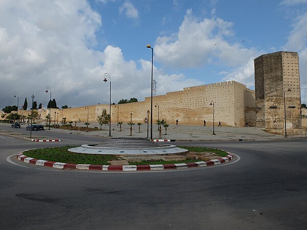 The walls of the Kasbah Cherarda in Fez, a garrison fort built by Mawlay ar-Rashid in order to house some of his guich tribes