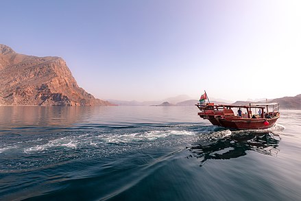 Typical coastal scenery along Khor Ash Sham, Musandam Peninsula