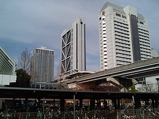 Island Center Station railway station in Kobe, Hyogo prefecture, Japan