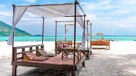 Day-beds at Ko Lipe Beach Resort