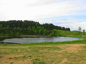 Lago endorreico cerca del pueblo de Tokkari.  2006