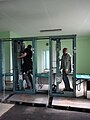 Kontaminations-Prüfung beim Verlassen der 30km-Sperrzone in Dytjatki bei Tschornobyl