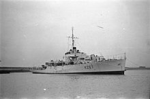 Frigate of the FNFL Escarmouche
(River-class frigate) L'Escarmouche 1944 IWM FL 4094.jpg