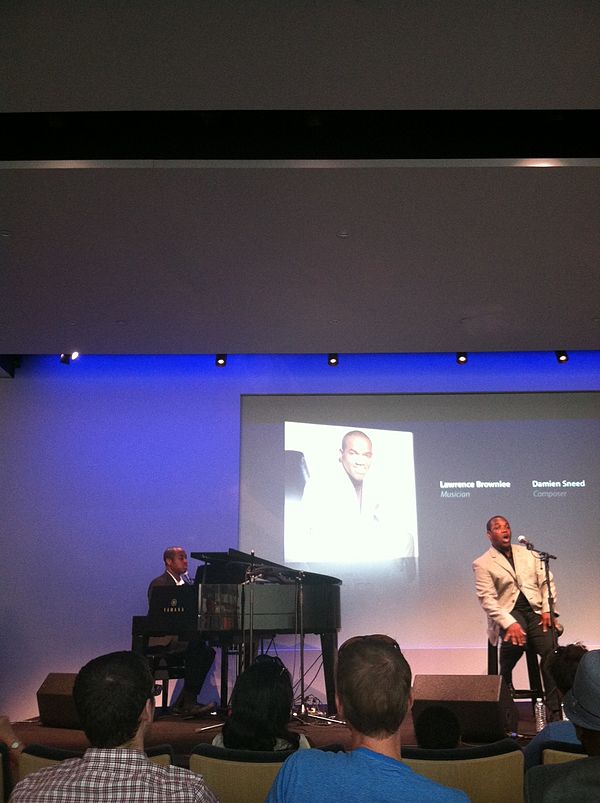 Brownlee and Damien Sneed at Soho Apple store