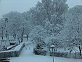 Lębork during winter