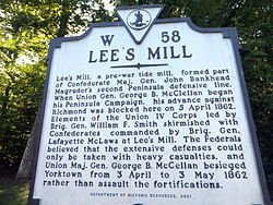 Lee's Mill Marker, 1862.jpg