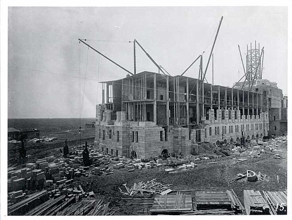 The Saskatchewan Legislative Building being constructed