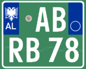 License Plate - Albania - Agricultural Trailer - 2-Lines.png