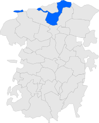 Map showing location within Catalonia