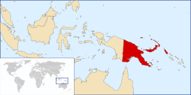 Папуа — Новая Гвинея на карте мира