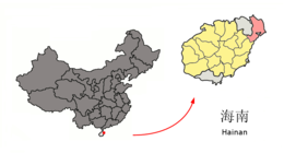 Ubicación de Wenchang dentro de Hainan (China) .png