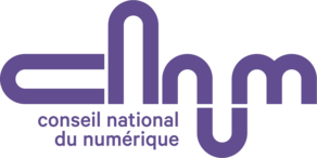 Текст фиолетовым цветом: CNNum, consil national du numérique.