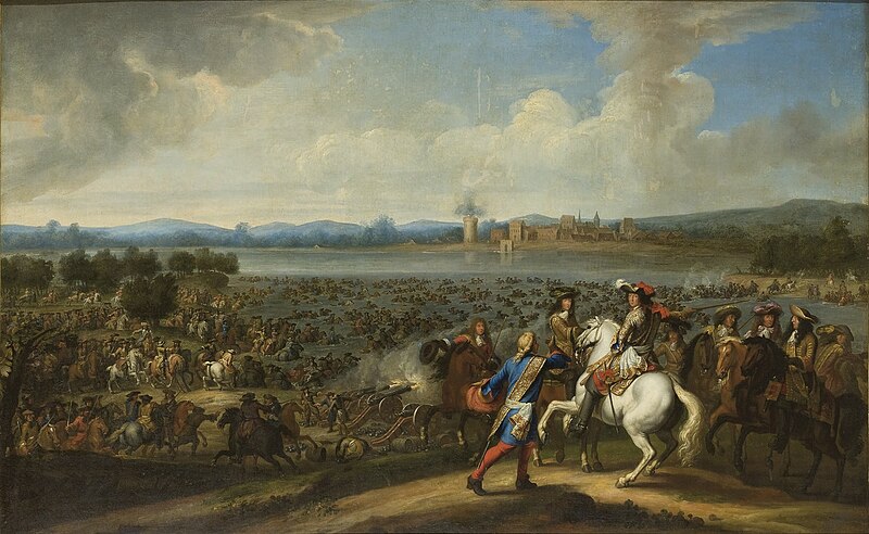 File:Louis XIV of France and his Army crossing the Rhine at Lobith on the 12th of June 1672 (by Studio of Adam Frans van der Meulen).jpg