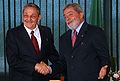 Raul Castro with Luiz Inácio Lula da Silva, 2008.