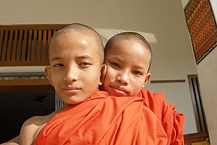 Lumbini, Young Buddhist monks, Nepal.jpg