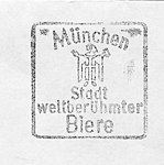 “München Stadt weltberühmter Biere”, Maschinenwerbestempel