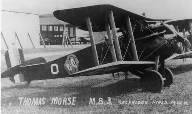 A Thomas-Morse MB-3 at Selfridge Field, one of the types of planes used in the film
