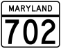 Maryland Route 702 işaretçisi