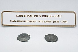 Koin timah pitis Johor 1526-1760