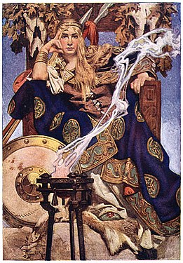 Medb, deïtat i reina de Connacht. Il·lustració de 1911
