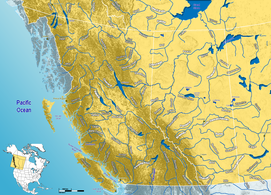 Major rivers of western Canada