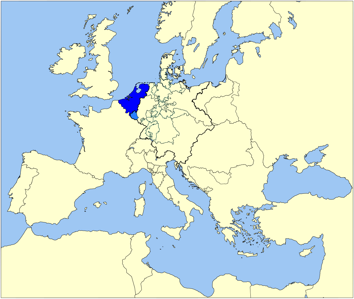 Europe Map Netherlands
