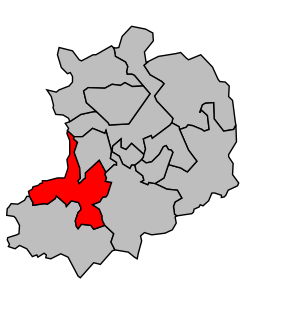 Kanton na mapě arrondissementu Valenciennes