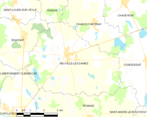 Poziția localității Neuville-les-Dames