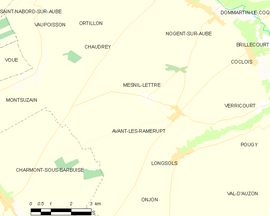Mapa obce Avant-lès-Ramerupt