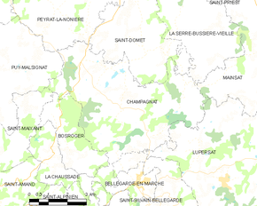 Poziția localității Champagnat