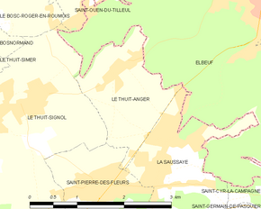 Poziția localității Le Thuit-Anger