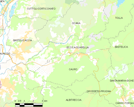 Mapa obce Eccica-Suarella