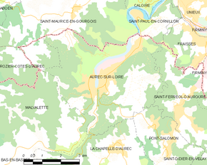 Poziția localității Aurec-sur-Loire